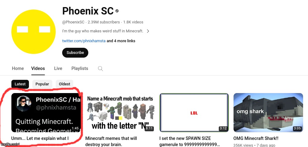 damn, hes starting to play geometry dash now. gonna have to watch this video later. | made w/ Imgflip meme maker