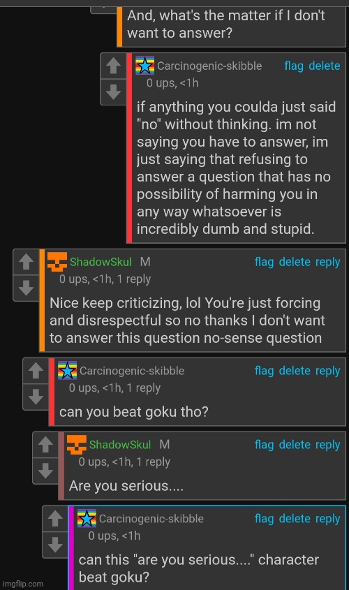 I prefer to post it so the other mods can see the proof (I'm temp banning him) | made w/ Imgflip meme maker