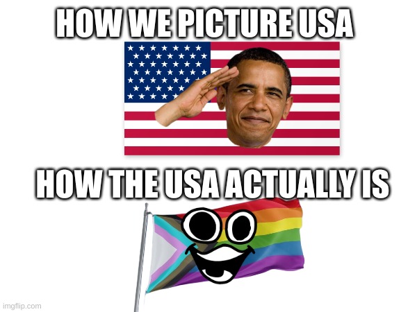 fr | HOW WE PICTURE USA; HOW THE USA ACTUALLY IS | image tagged in usa | made w/ Imgflip meme maker