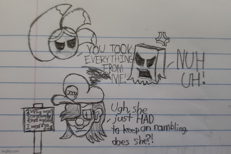 Goofy ahh doodle in class: Le Focking Argument (Needlesk3tch) | image tagged in school,class,drawing | made w/ Imgflip meme maker