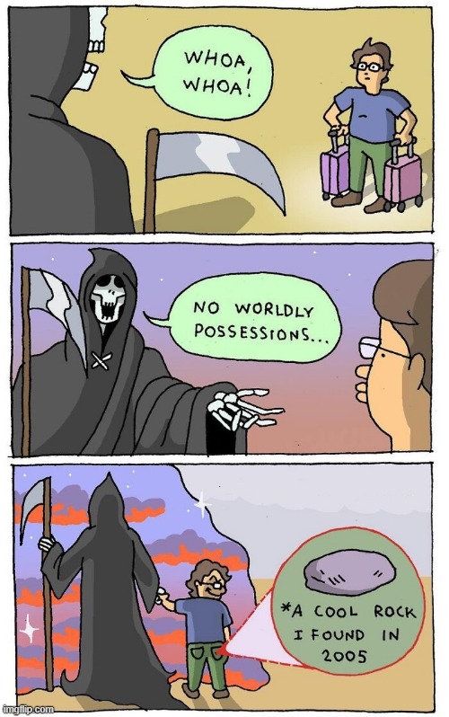 No Possessions | image tagged in comics | made w/ Imgflip meme maker
