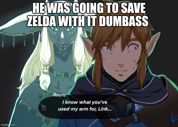 HE WAS GOING TO SAVE ZELDA WITH IT DUMBASS | made w/ Imgflip meme maker