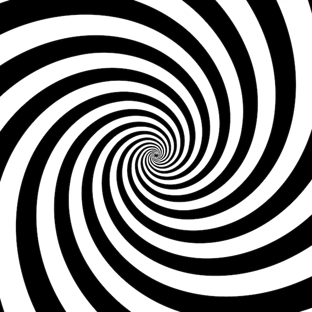 High Quality Black and White Spiral Blank Meme Template