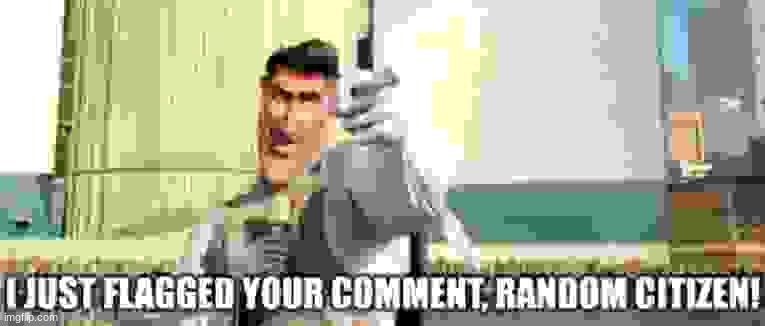 I just flagged your comment! | image tagged in i just flagged your comment | made w/ Imgflip meme maker