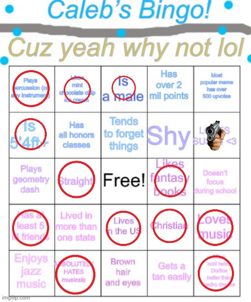 Caleb’s bingo | image tagged in caleb s bingo | made w/ Imgflip meme maker