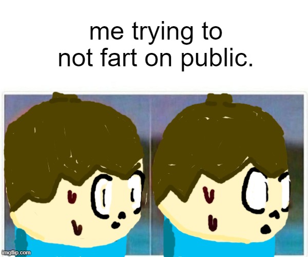 Monkey Puppet Meme | me trying to not fart on public. | image tagged in memes,monkey puppet | made w/ Imgflip meme maker