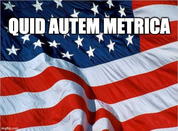 USA Flag | QUID AUTEM METRICA | image tagged in usa flag | made w/ Imgflip meme maker