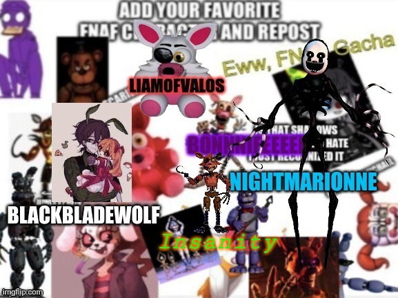 Foxy | Insanity | image tagged in foxy | made w/ Imgflip meme maker