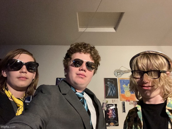 Me (center) and the bois filming a skit | made w/ Imgflip meme maker