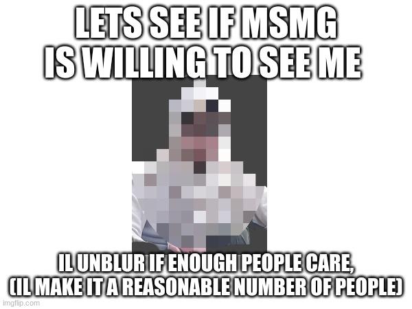 no im not naked, its the color of my hoodie | LETS SEE IF MSMG IS WILLING TO SEE ME; IL UNBLUR IF ENOUGH PEOPLE CARE, (IL MAKE IT A REASONABLE NUMBER OF PEOPLE) | image tagged in face,care | made w/ Imgflip meme maker