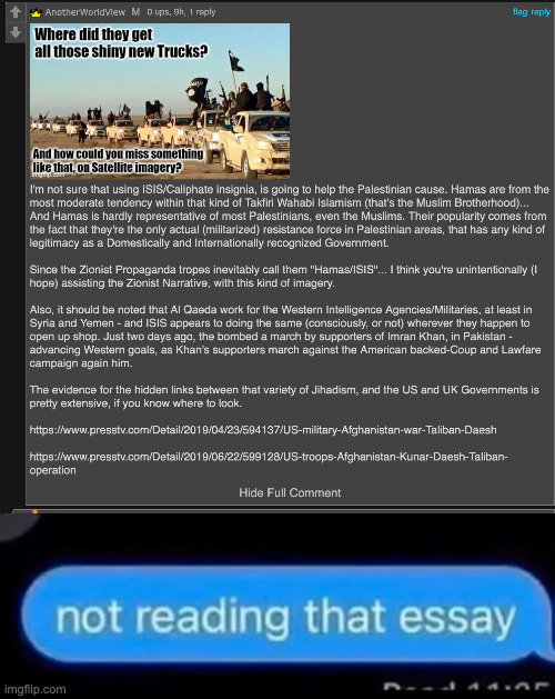image tagged in not reading that essay | made w/ Imgflip meme maker