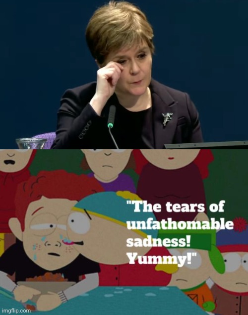 Sturgeon shame | image tagged in political meme,eric cartman | made w/ Imgflip meme maker