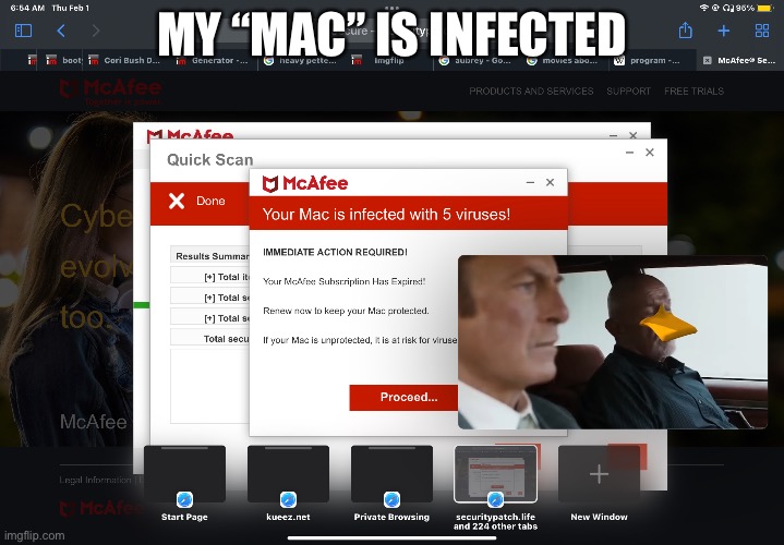 fucking idiots | MY “MAC” IS INFECTED | image tagged in ipad | made w/ Imgflip meme maker