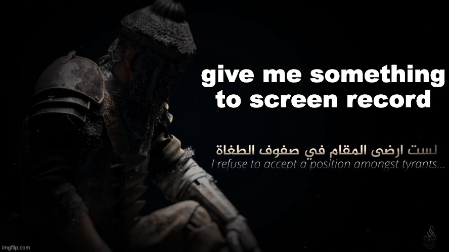 MujahidLuigi announcement template | give me something to screen record | image tagged in mujahidluigi announcement template | made w/ Imgflip meme maker