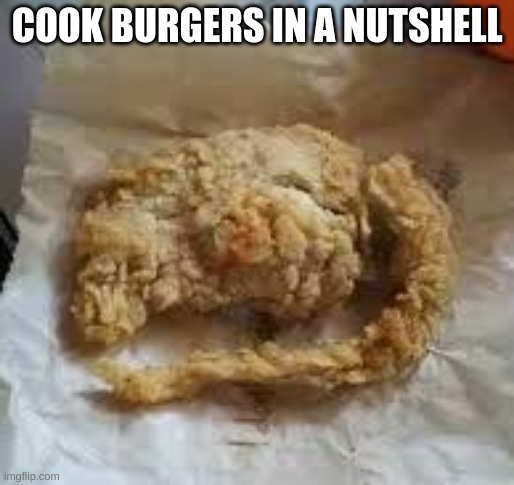 COOK BURGERS IN A NUTSHELL | made w/ Imgflip meme maker