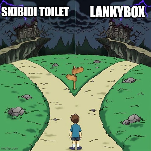 Both bad castles | SKIBIDI TOILET LANKYBOX | image tagged in both bad castles | made w/ Imgflip meme maker