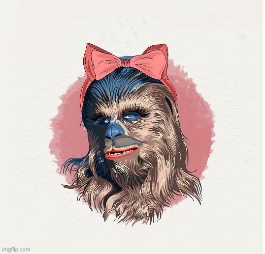 Chewbecky | image tagged in funny,star wars,chewbacca | made w/ Imgflip meme maker