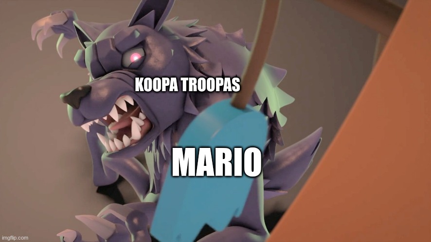 Mario sees a Koopa | KOOPA TROOPAS; MARIO | image tagged in super mario | made w/ Imgflip meme maker
