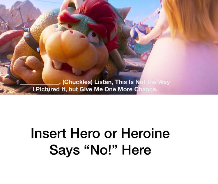 who gives bowser a chance yes or no Blank Meme Template