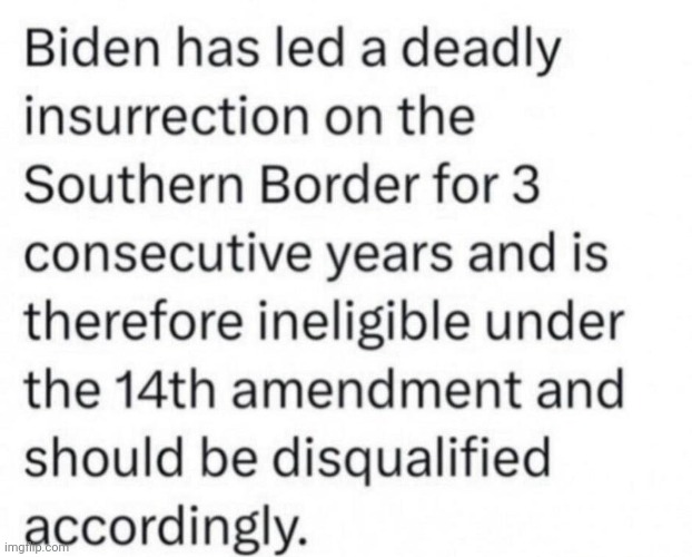 Joe Biden has led a deadly Insurrection on the southern border | image tagged in fjb | made w/ Imgflip meme maker