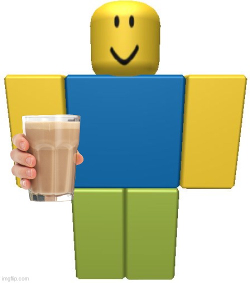 choccy milk | image tagged in roblox noob,choccy milk | made w/ Imgflip meme maker