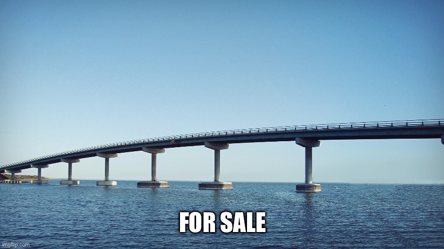 bridge | FOR SALE | image tagged in bridge | made w/ Imgflip meme maker