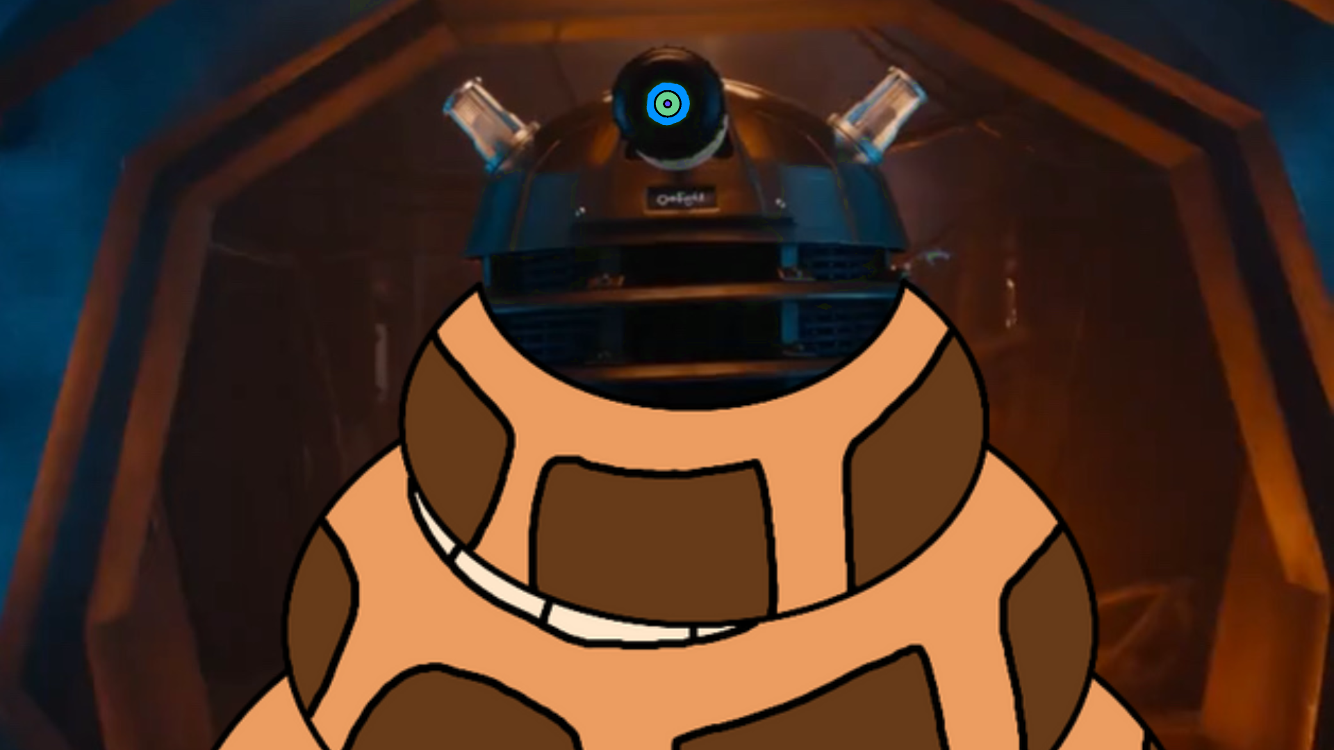 Kaa and a Dalek Blank Meme Template