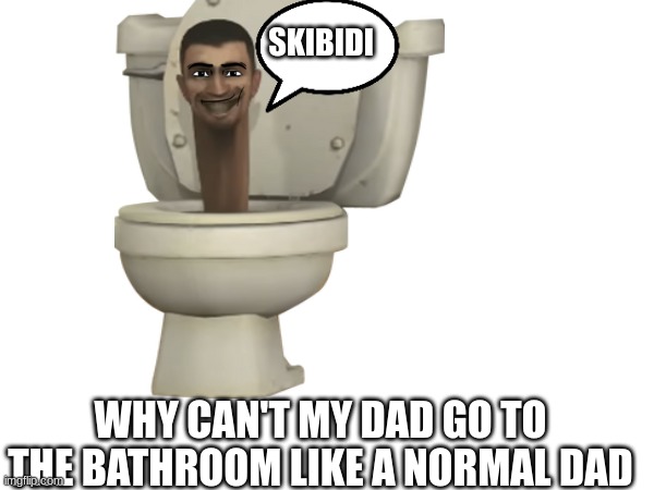 SKIBIDI; WHY CAN'T MY DAD GO TO THE BATHROOM LIKE A NORMAL DAD | image tagged in f dingfu,8h | made w/ Imgflip meme maker