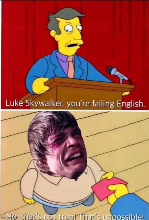 You're Failing Luke | image tagged in star wars,luke skywalker | made w/ Imgflip meme maker