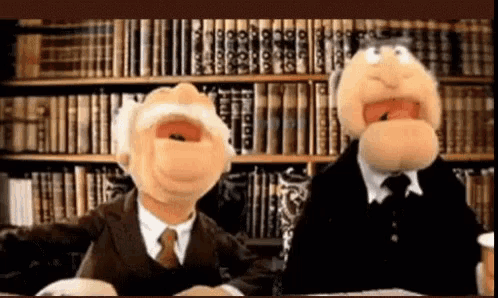 Waldorf and Stattler laugh Blank Meme Template