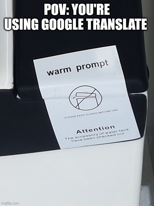 POV: You're using google translate | POV: YOU'RE USING GOOGLE TRANSLATE | image tagged in google translate | made w/ Imgflip meme maker