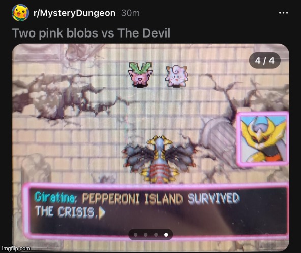 Pepperoni Island posting (I shamelessly stole this from r/MysteryDungeon) | made w/ Imgflip meme maker