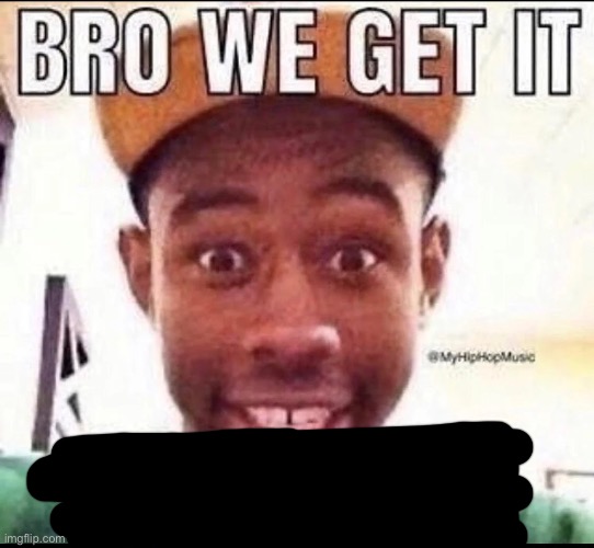 BRO WE GET IT YOU'RE GAY | image tagged in bro we get it you're gay | made w/ Imgflip meme maker