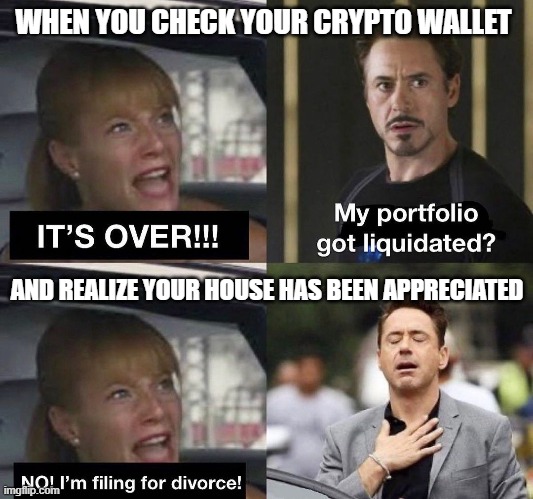 uhmmmm | WHEN YOU CHECK YOUR CRYPTO WALLET; AND REALIZE YOUR HOUSE HAS BEEN APPRECIATED | image tagged in funny,funny memes,memes,cryptocurrency,crypto,cryptography | made w/ Imgflip meme maker