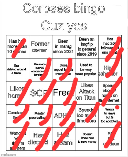 Corpses shitty bingo | image tagged in corpses shitty bingo | made w/ Imgflip meme maker