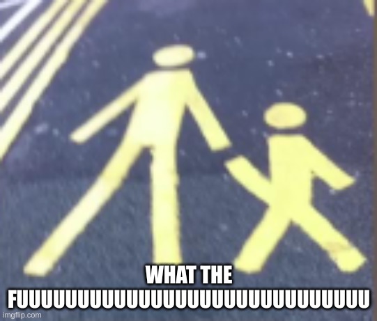 crazy crosswalk sign | WHAT THE FUUUUUUUUUUUUUUUUUUUUUUUUUUUUU | image tagged in you had one job,what the fuck,goofy memes | made w/ Imgflip meme maker