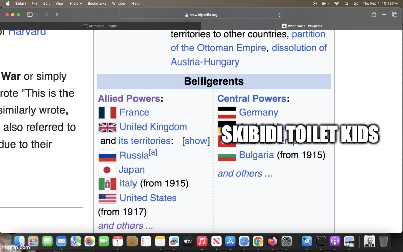 WW1 IMGFLIP | SKIBIDI TOILET KIDS | image tagged in ww1 imgflip | made w/ Imgflip meme maker