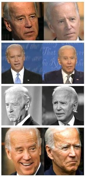Many faces of Joe Biden Blank Meme Template