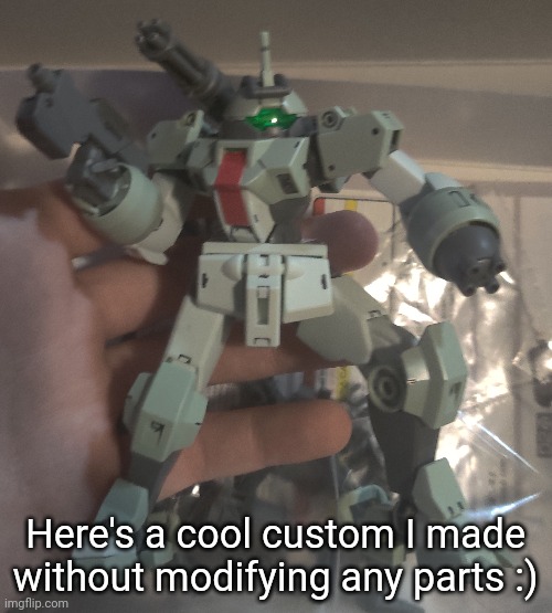 Look in comments if you wanna try it | Here's a cool custom I made without modifying any parts :) | made w/ Imgflip meme maker