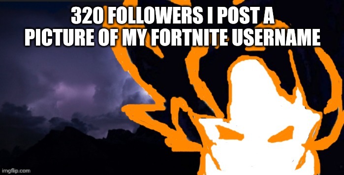 Or thigh pics | 320 FOLLOWERS I POST A PICTURE OF MY FORTNITE USERNAME | image tagged in lowteirgoob | made w/ Imgflip meme maker