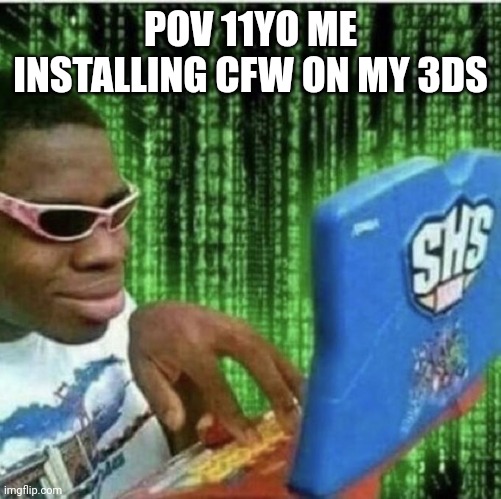 Ryan Beckford | POV 11YO ME INSTALLING CFW ON MY 3DS | image tagged in ryan beckford,3ds,hacks | made w/ Imgflip meme maker