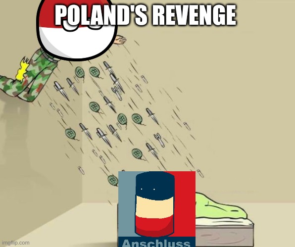 soldier attacking child | POLAND'S REVENGE | image tagged in soldier attacking child | made w/ Imgflip meme maker