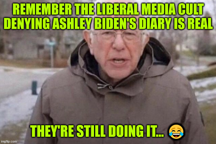 I am once again asking | REMEMBER THE LIBERAL MEDIA CULT DENYING ASHLEY BIDEN'S DIARY IS REAL THEY'RE STILL DOING IT... ? | image tagged in i am once again asking | made w/ Imgflip meme maker