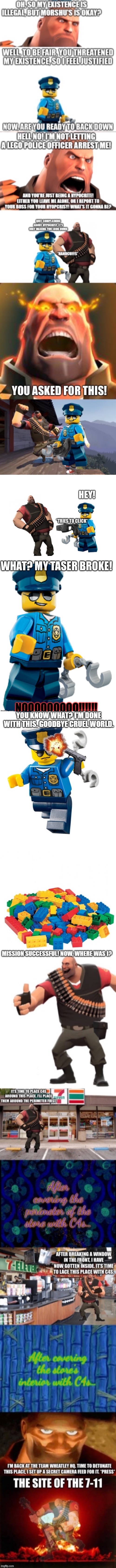 Last chance | image tagged in lego cop | made w/ Imgflip meme maker
