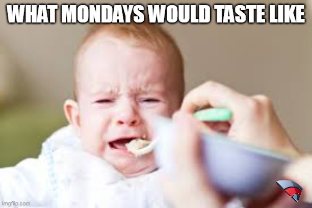 Yuck its Monday | WHAT MONDAYS WOULD TASTE LIKE | image tagged in baby food 2 | made w/ Imgflip meme maker