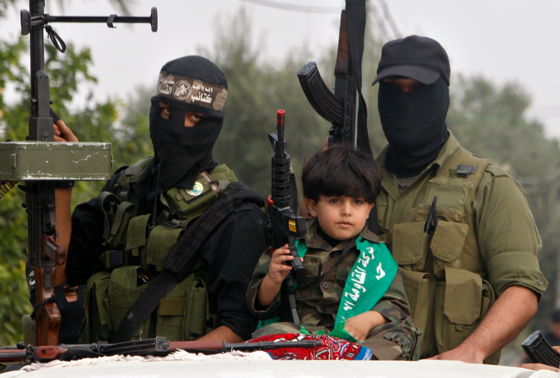 High Quality Hamas Palestinian terrorists training children Blank Meme Template