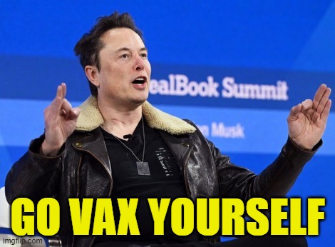 Go Vax Yourself | GO VAX YOURSELF | image tagged in elon musk go f yourself,go vax yourself,elon musk | made w/ Imgflip meme maker