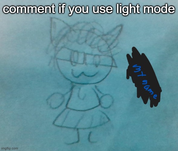 bda neko arc | comment if you use light mode | image tagged in bda neko arc | made w/ Imgflip meme maker