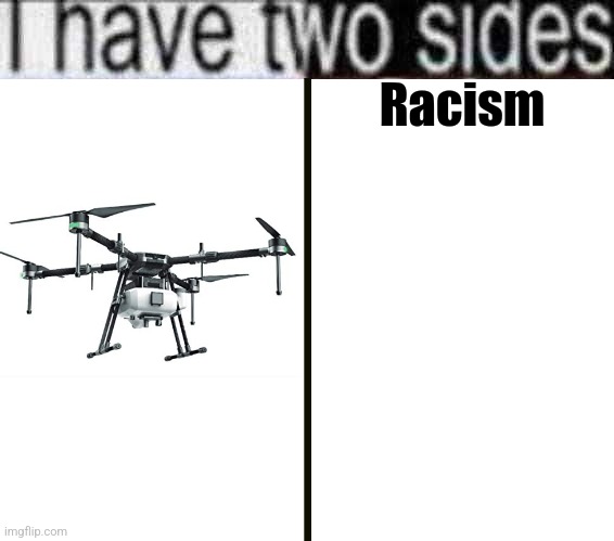 I have two sides | Racism | image tagged in i have two sides | made w/ Imgflip meme maker