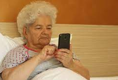Old woman on phone Blank Meme Template